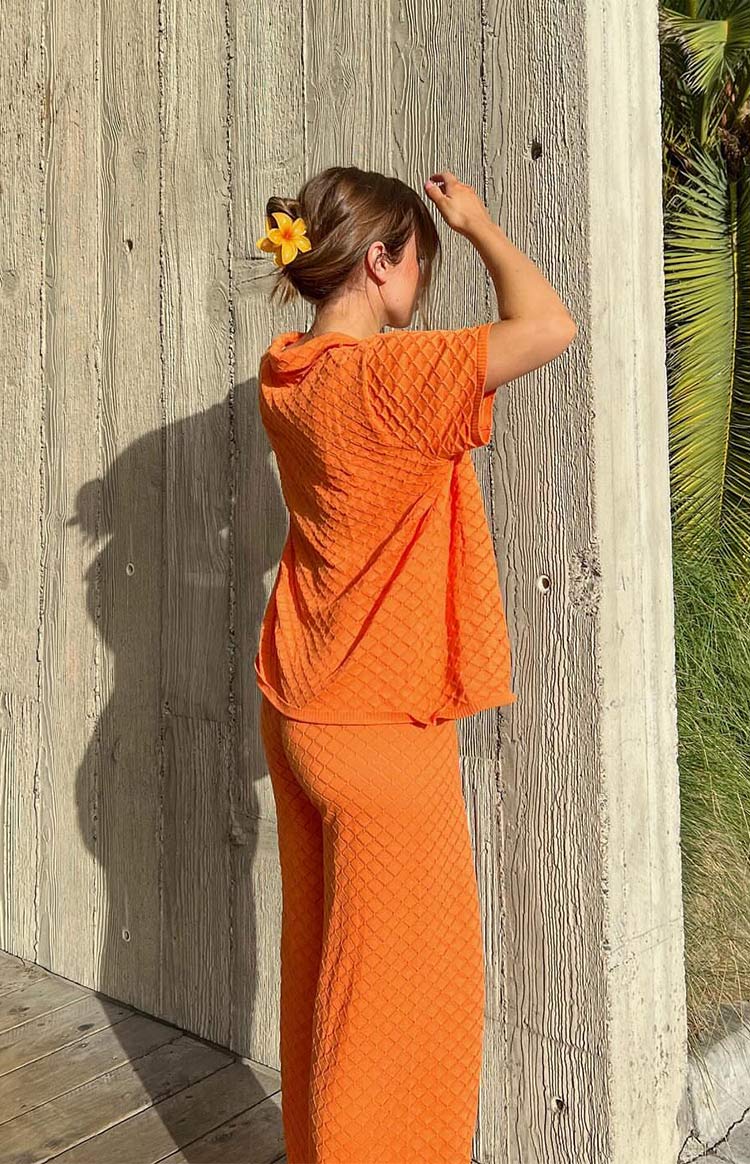 Zaida Orange Knit Top - Image 7